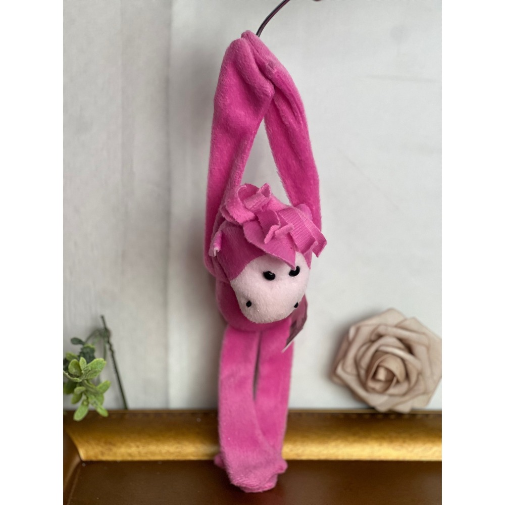 Oriental‎ Trading Co Pink Hanging Monkey Plush Stuffed Animal 13665739 10 Inch